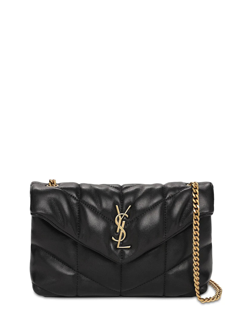 Saint Laurent Mini Loulou Puffer Bag in Black