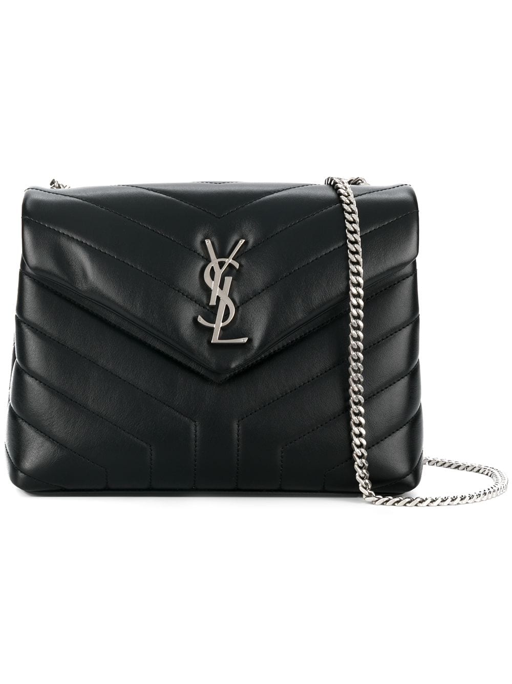 Saint Laurent Black Quilted Leather Toy Loulou Crossbody Bag Saint