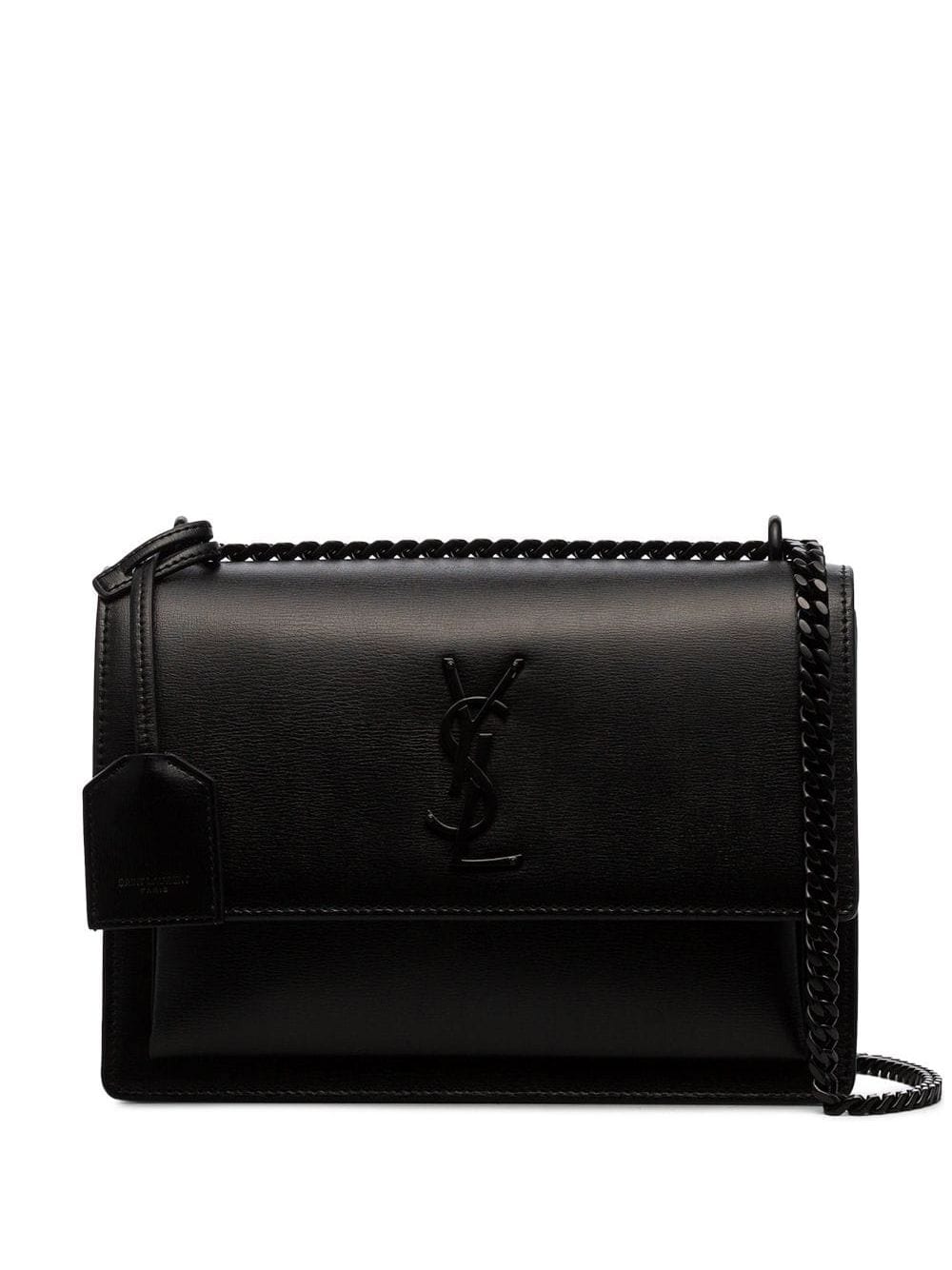 Saint Laurent Black Sunset Medium Leather Shoulder Bag