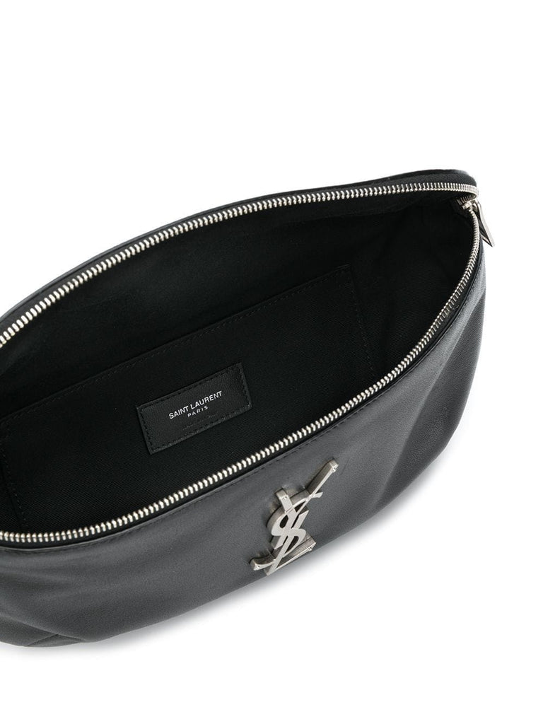 Saint Laurent Jamie Leather Belt Bag in Crema Soft