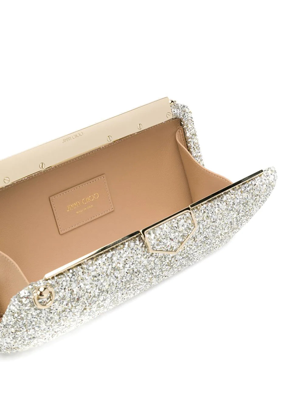 Jimmy Choo Glitter Ellipse Clutch Bag