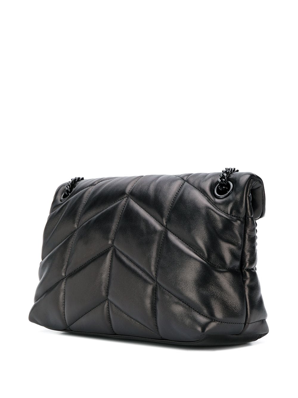 Saint Laurent Medium Loulou Quilted Puffer Leather Shoulder Bag Black