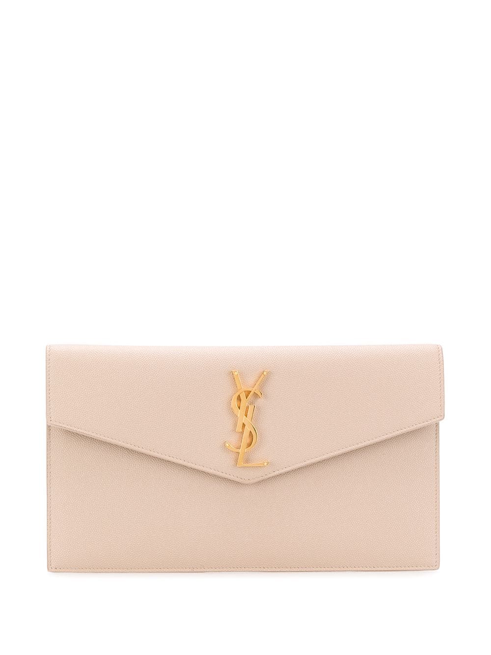 Saint Laurent Ysl Monogram Quilted Envelope Clutch Bag Nero