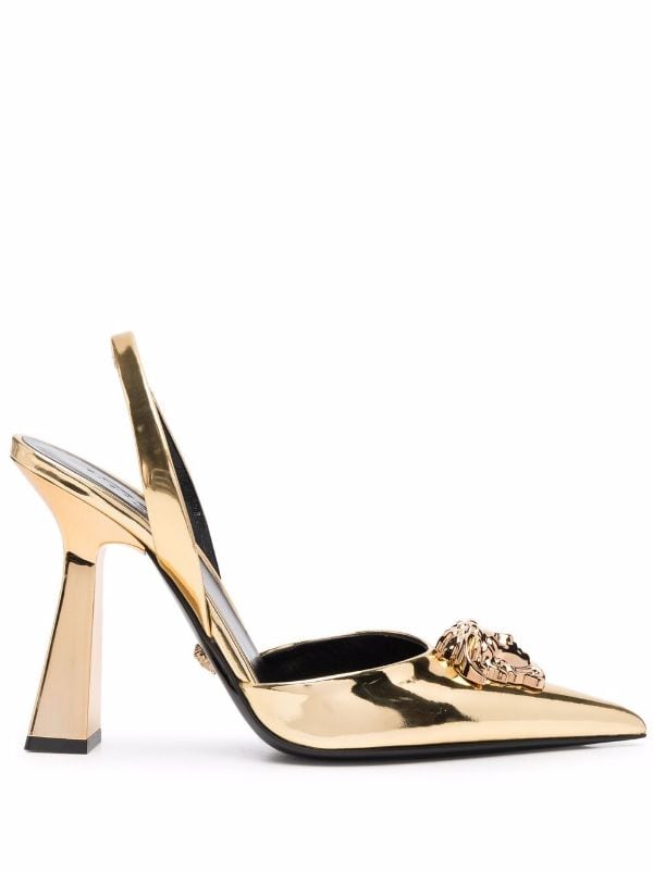 Versace Medusa Head slingback pumps