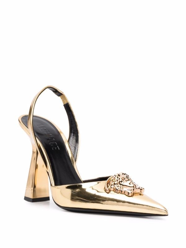 Versace Medusa Head slingback pumps