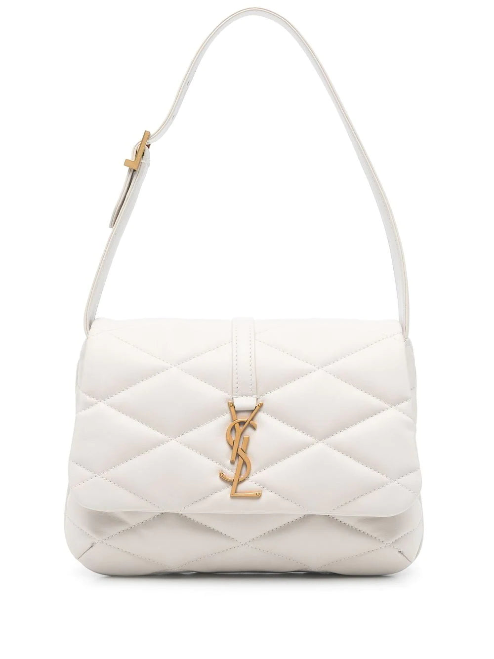 Francoise Medium Satchel Shoulder Bag in White Saint Laurent