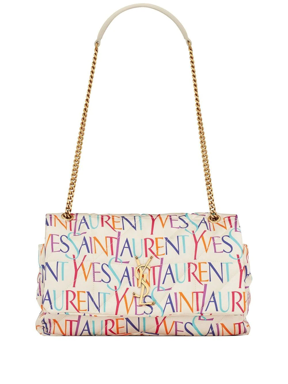 Saint Laurent logo-print leather bag