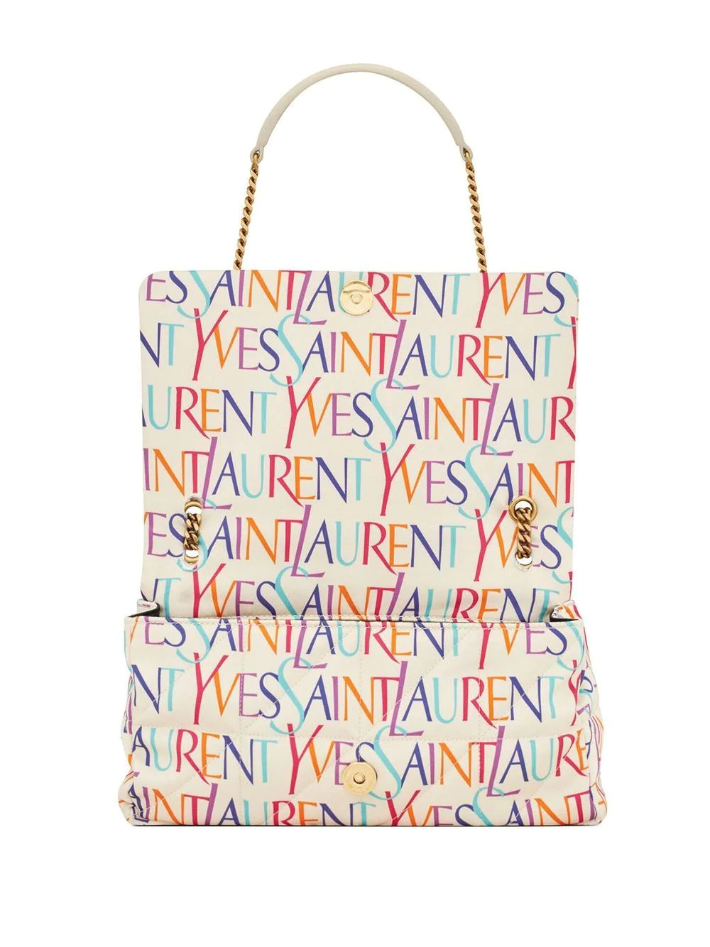 Saint Laurent logo-print leather bag