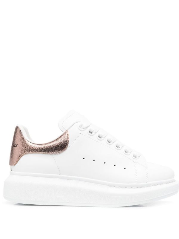 Alexander McQueen Oversized metallic leather sneakers