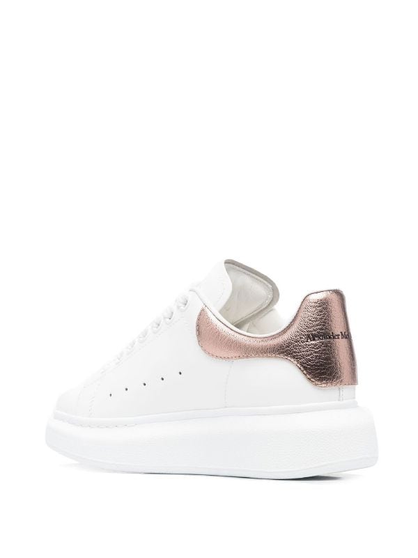 Alexander McQueen Oversized metallic leather sneakers