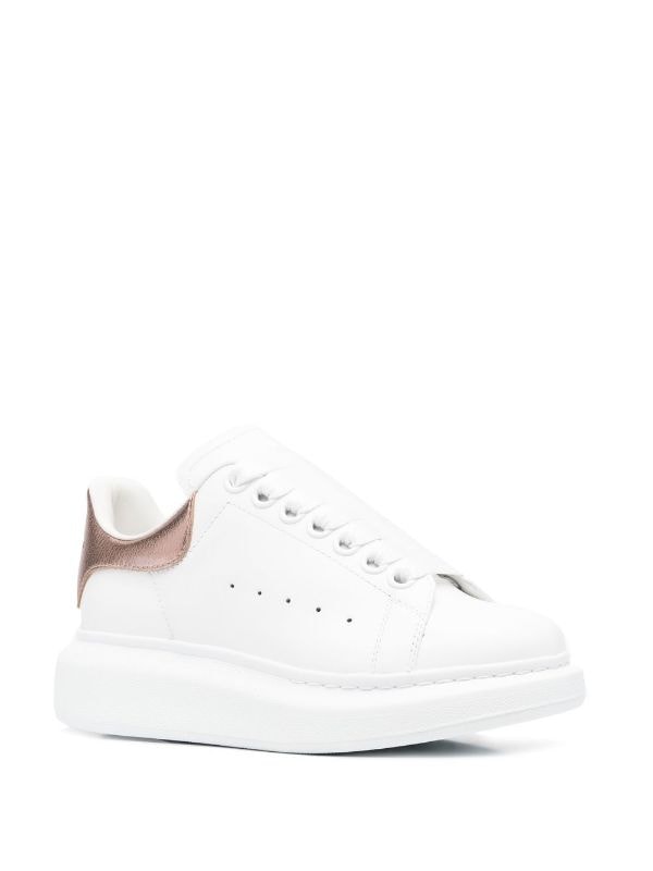 Alexander McQueen Oversized metallic leather sneakers