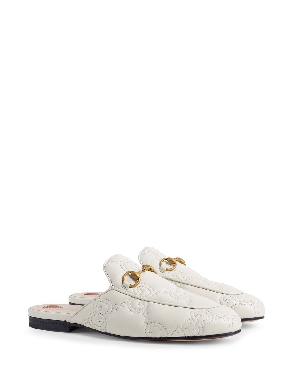 GUCCI Princetown logo embossed slippers