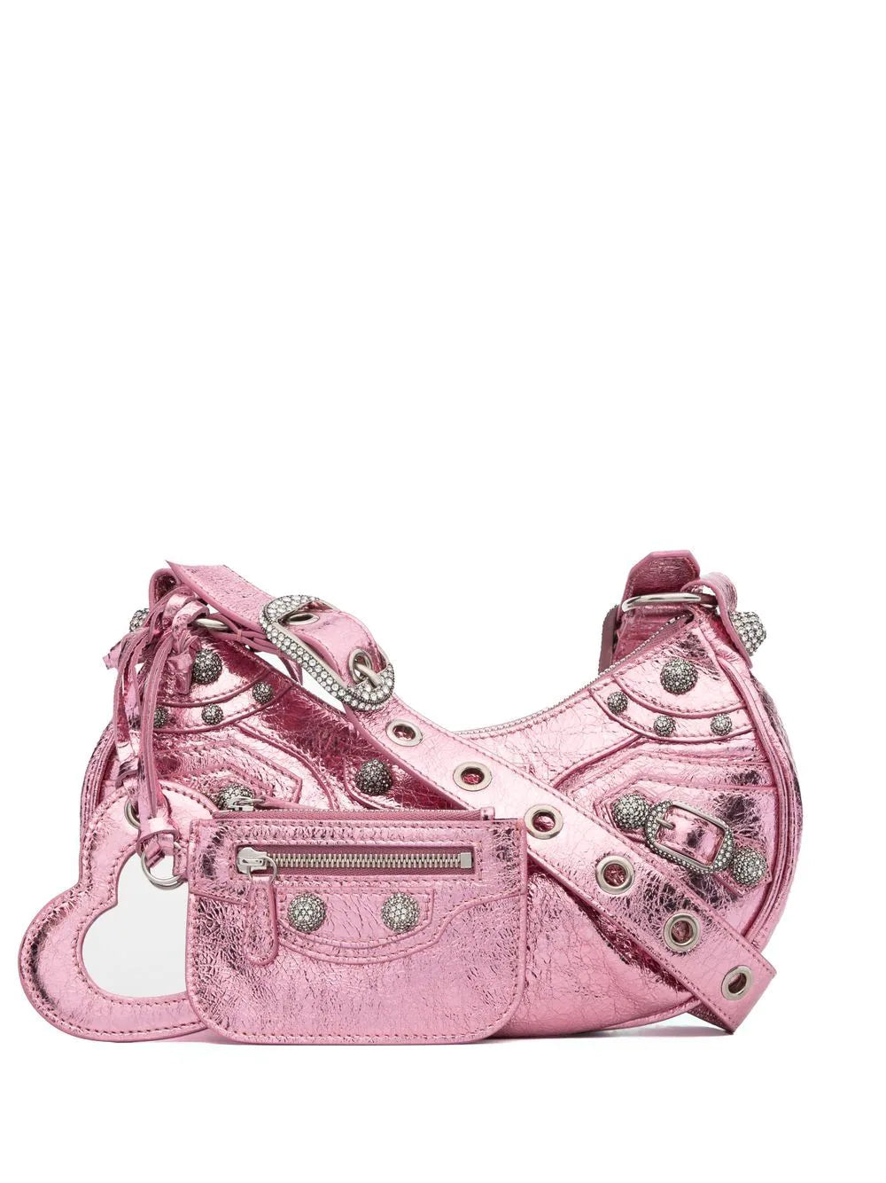 Balenciaga Women's Neo Cagole Xs Handbag in Denim - Pink