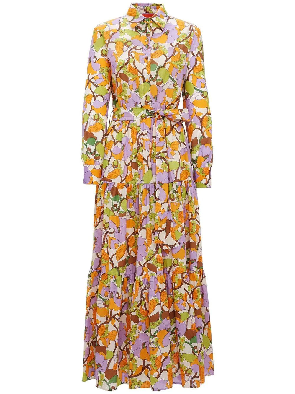 La DoubleJ Bellini floral-print cotton maxi dress