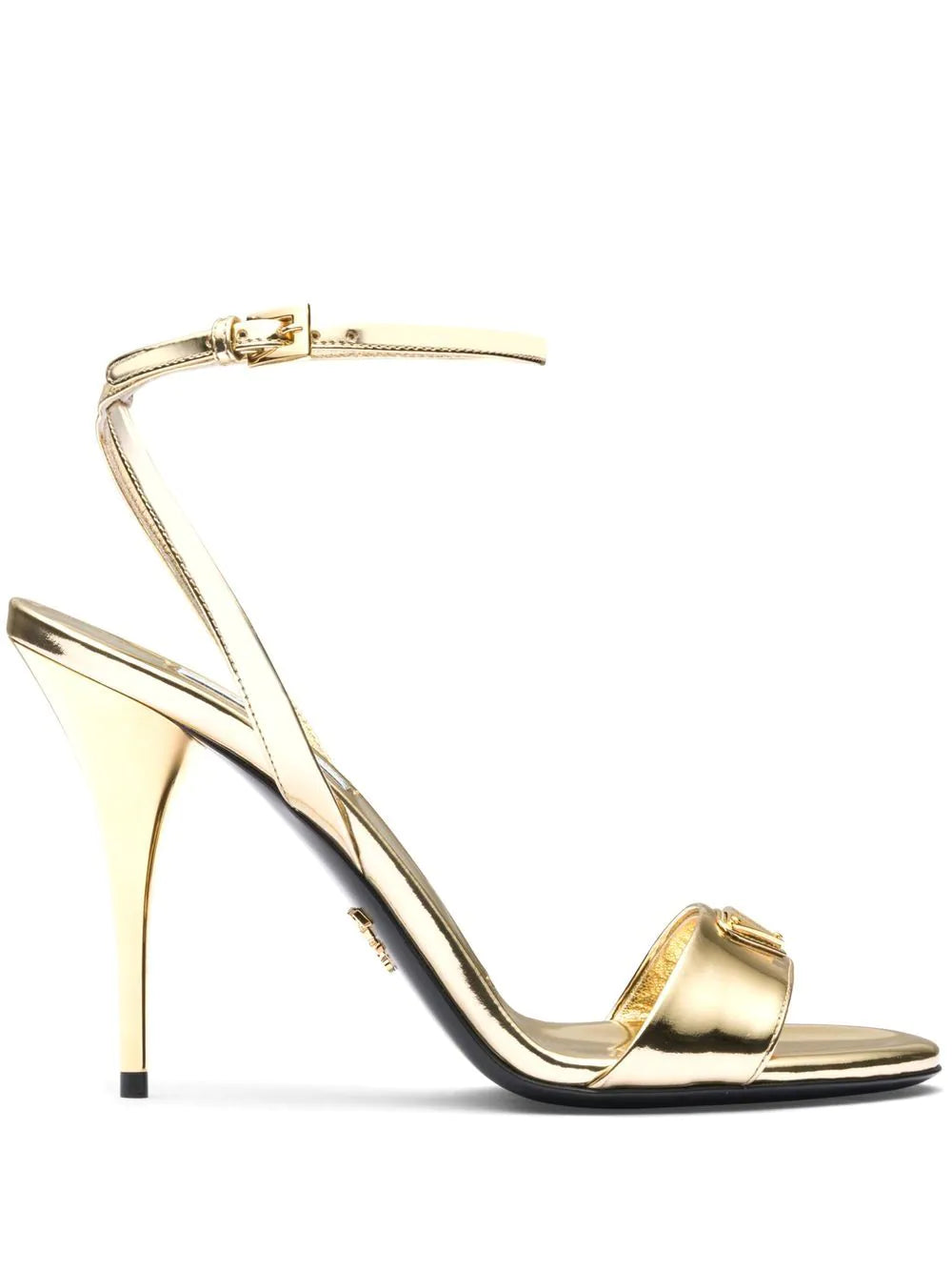 Prada 100mm brushed-finish Sandals