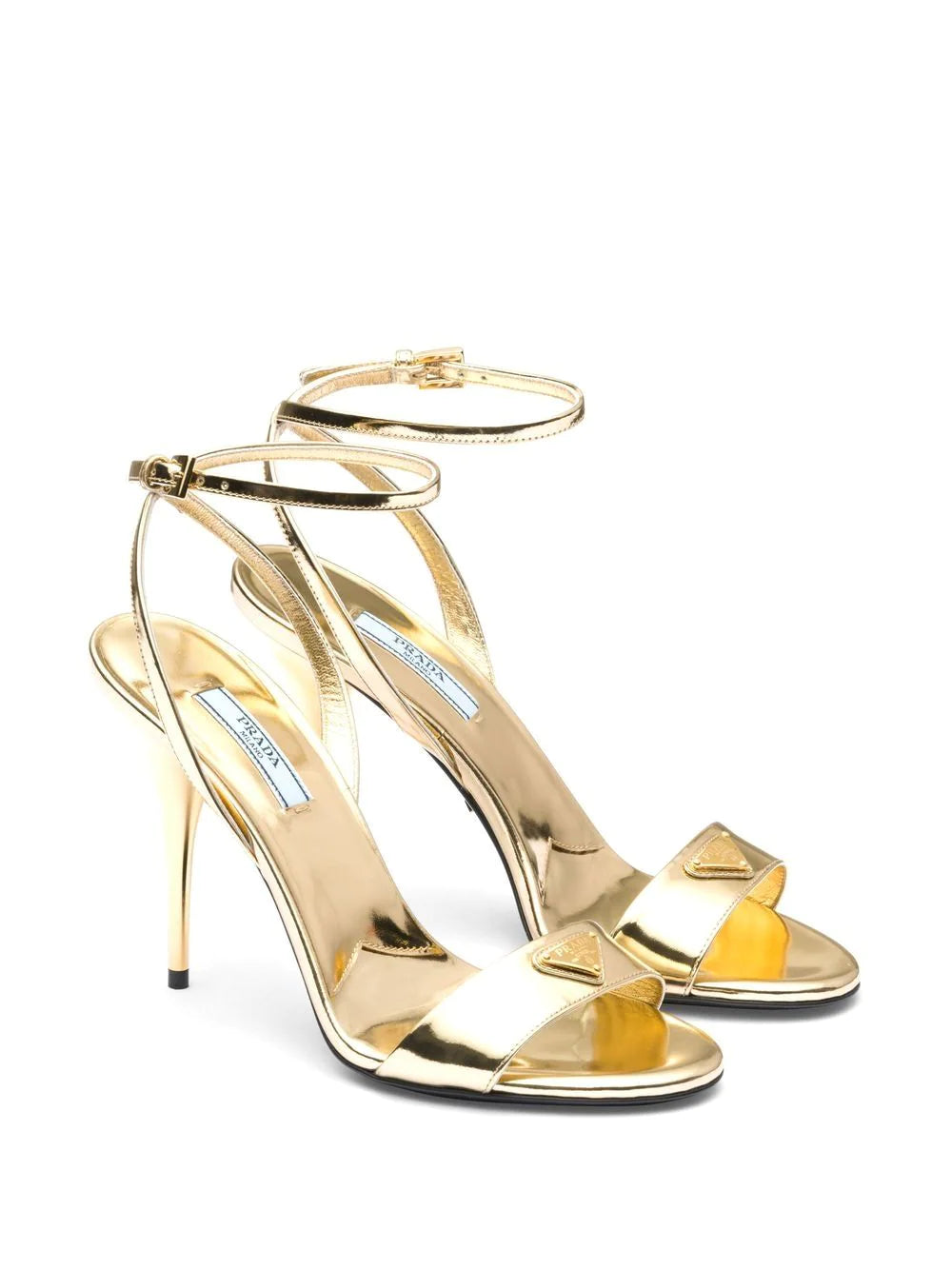 Prada 100mm brushed-finish sandals