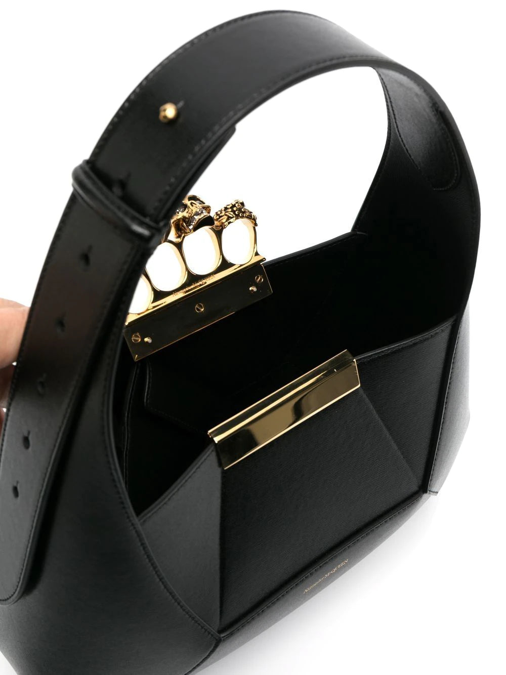 Alexander McQueen Four-Ring leather tote bag