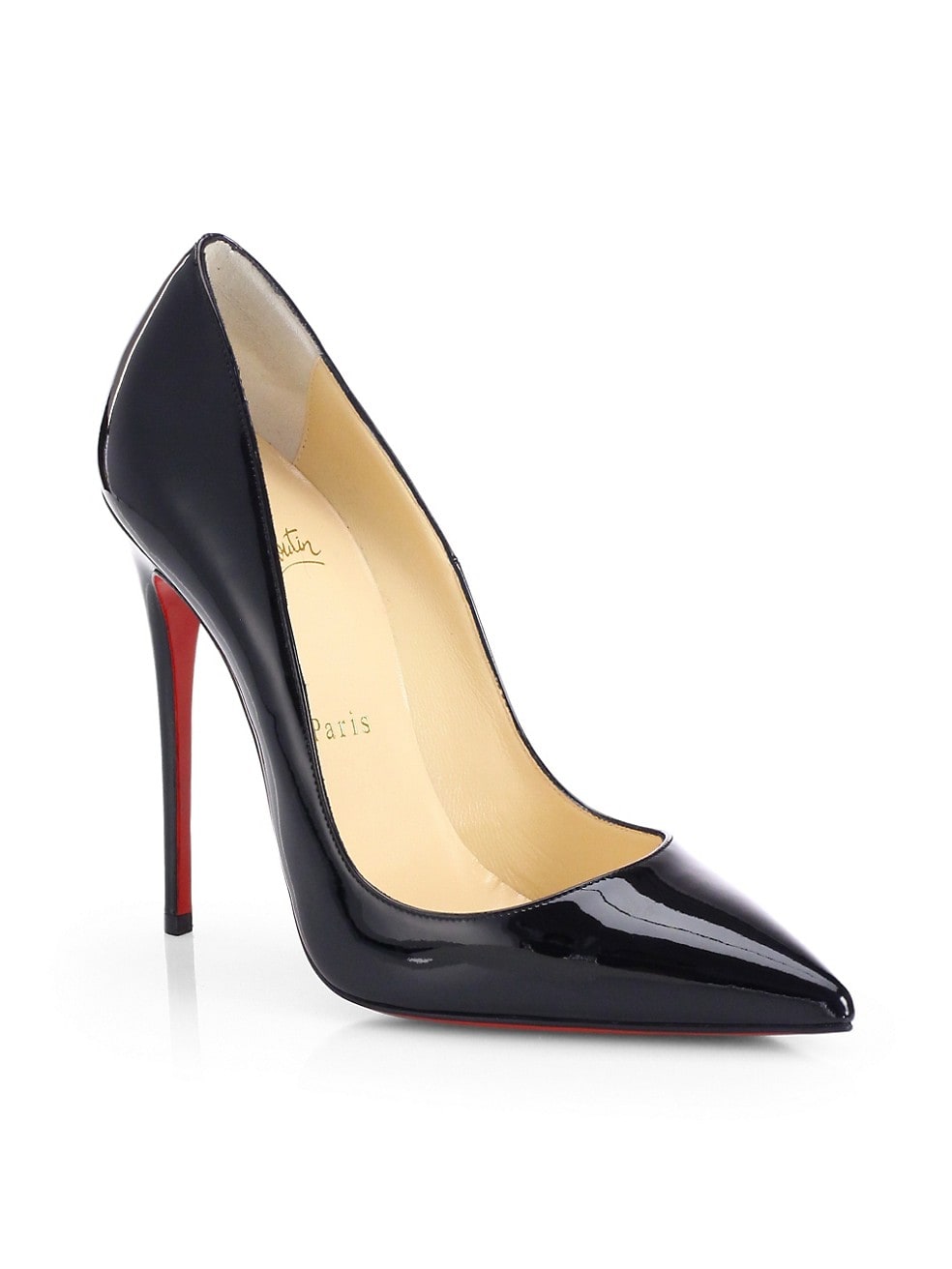 CHRISTIAN LOUBOUTIN Décolleté 554 100 patent-leather pumps