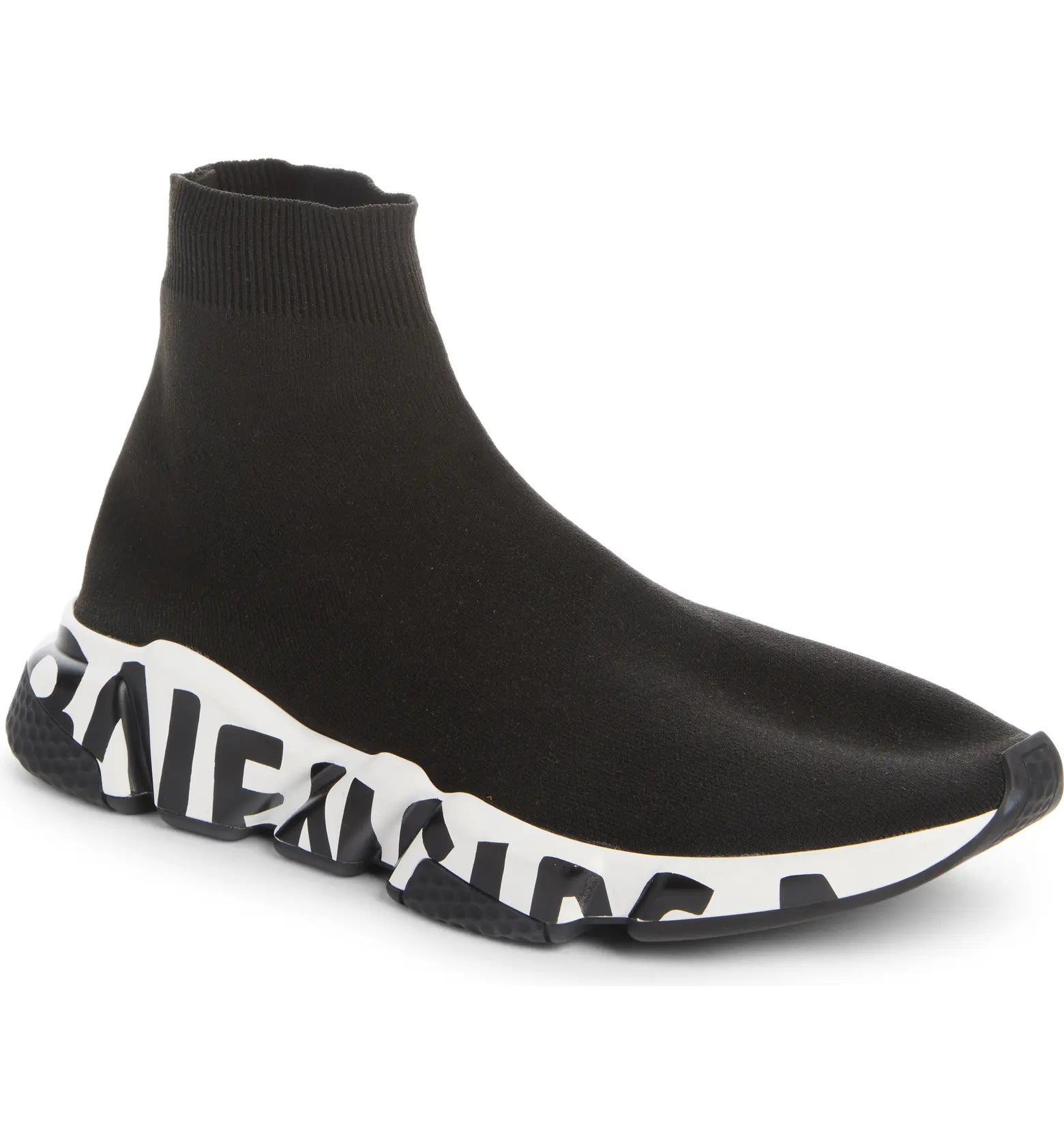 Giày Balenciaga Speed Graffiti đế trắng chữ đen siêu cấp  Ruby Luxury